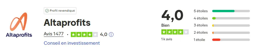 avis-trustpilot-altaprofits-janvier-2026