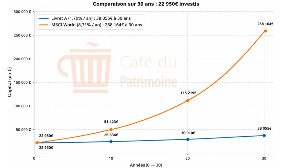 comparaison-MSCI-world-livret-A-3-ans-juillet-2026-cafedupatrimoine